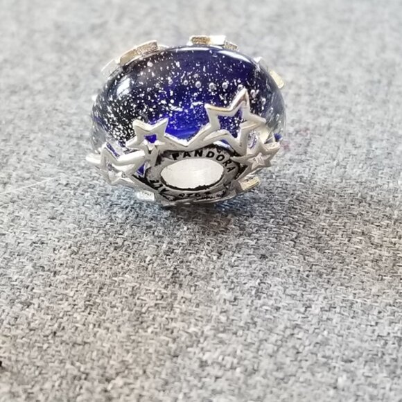 Pandora Galaxy Blue & Star Murano Charm - Picture 3 of 6